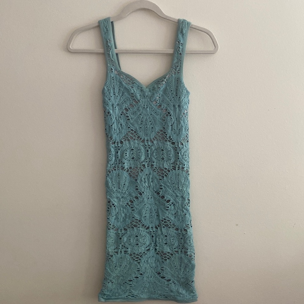 Light Blue Free People Body Con Dress